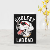 Coolste Lab Papa Labrador Retriever Hond Papa Here Kaart (Gele Bloem)