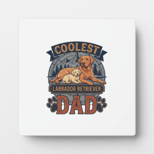 Coolste Labrador Retriever Vader Hond Berg Poot Af Fotoplaat