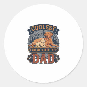 Coolste Labrador Retriever Vader Hond Berg Poot Pr Ronde Sticker