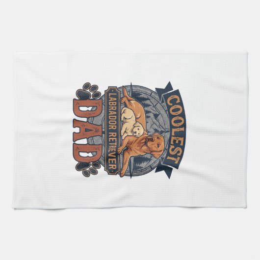 Coolste Labrador Retriever Vader Hond Berg Poot Pr Theedoek (Horizontaal)