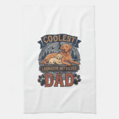 Coolste Labrador Retriever Vader Hond Berg Poot Pr Theedoek (Verticaal)