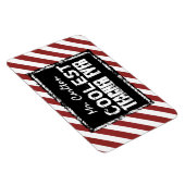 Coolste leraar ooit krijtbord rode strepen A04A Magneet (Rechterzijde)