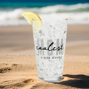 Coolste mam sinds 20XX moderne eenvoudige preppy Glas