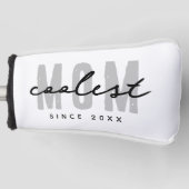 Coolste mam sinds 20XX moderne eenvoudige preppy Golfheadcover (Voorkant)