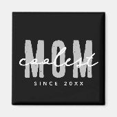 Coolste mam sinds 20XX moderne eenvoudige preppy Magneet (Voorkant)