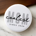 Coolste mam sinds 20XX moderne eenvoudige preppy Ronde Button 3,2 Cm<br><div class="desc">Dit eenvoudige en moderne ontwerp bestaat uit san serif typografie.</div>