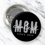 Coolste mam sinds 20XX moderne eenvoudige preppy Ronde Button 3,2 Cm<br><div class="desc">Dit eenvoudige en moderne ontwerp bestaat uit san serif typografie.</div>