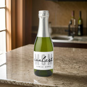 Coolste mam sinds 20XX moderne eenvoudige preppy Sparkling Wijnetiket