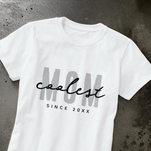 Coolste mam sinds 20XX moderne eenvoudige preppy T-shirt