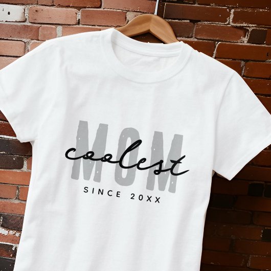 Coolste mam sinds 20XX moderne eenvoudige preppy T-shirt