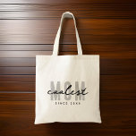 Coolste mam sinds 20XX moderne eenvoudige preppy Tote Bag<br><div class="desc">Dit eenvoudige en moderne ontwerp bestaat uit san serif typografie.</div>