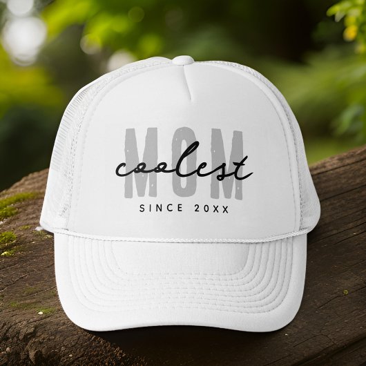 Coolste mam sinds 20XX moderne eenvoudige preppy Trucker Pet
