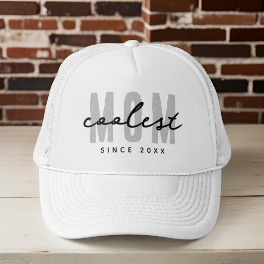Coolste mam sinds 20XX moderne eenvoudige preppy Trucker Pet