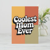 Coolste Moeder Ooit Retro Groovy Moederdag Kaart (Staand voorkant)