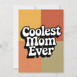 Coolste Moeder Ooit Retro Groovy Moederdag Kaart