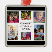 Coolste oma ooit multi-foto collage leuk cadeau metalen ornament (Voorkant)