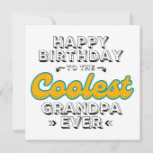 Coolste Opa Ooit, Gefeliciteerd Opa Kaart (Voorkant)