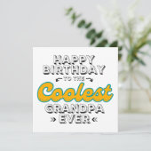 Coolste opa ooit, gelukkige verjaardag opa kaart (Staand voorkant)
