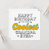 Coolste opa ooit, gelukkige verjaardag opa kaart (Voorkant / Achterkant in situ)