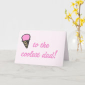Coolste pa! Leuke Ice Cream Cone Vaderdag Kaart (Gele Bloem)