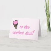 Coolste pa! Leuke Ice Cream Cone Vaderdag Kaart (Voorkant)