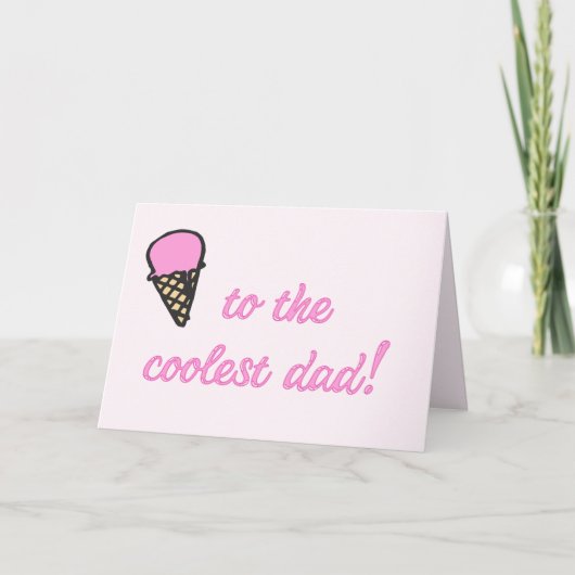 Coolste pa! Leuke Ice Cream Cone Vaderdag Kaart (Voorkant)