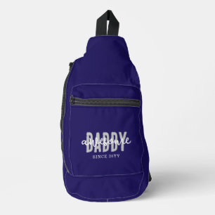 Coolste papa aangepaste jaar preppy klassieke rugz sling bag