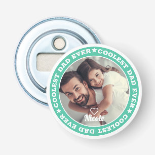 Coolste papa ooit modern aangepast foto-oudje button flesopener