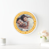Coolste papa ooit moderne aangepaste foto grote klok (Huis)