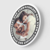 Coolste papa ooit moderne aangepaste foto grote klok (Hoek)