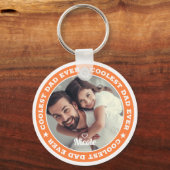 Coolste papa ooit moderne aangepaste foto sleutelhanger (Voorkant)