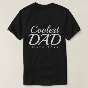 Coolste papa sinds 20XX modern eenvoudig preppy T-shirt