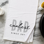 Coolste papa sinds 20XX moderne eenvoudige preppy Badhanddoek