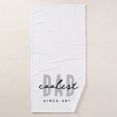 Coolste papa sinds 20XX moderne eenvoudige preppy Badhanddoek (Badhanddoek)