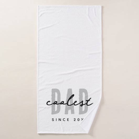 Coolste papa sinds 20XX moderne eenvoudige preppy Badhanddoek (Badhanddoek)
