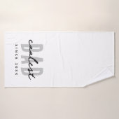 Coolste papa sinds 20XX moderne eenvoudige preppy Badhanddoek (Badhanddoek)