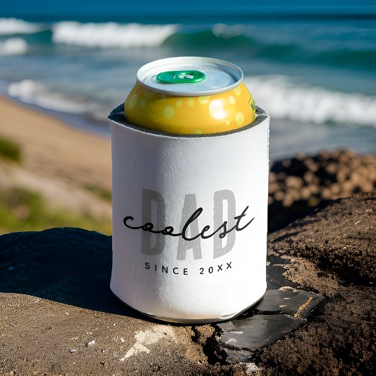 Coolste papa sinds 20XX moderne eenvoudige preppy Blikjeskoeler