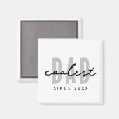 Coolste papa sinds 20XX moderne eenvoudige preppy Magneet (Voorkant / Achterkant)