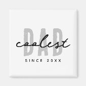 Coolste papa sinds 20XX moderne eenvoudige preppy Magneet (Voorkant)