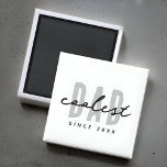 Coolste papa sinds 20XX moderne eenvoudige preppy Magneet<br><div class="desc">Dit eenvoudige en moderne ontwerp bestaat uit san serif typografie.</div>