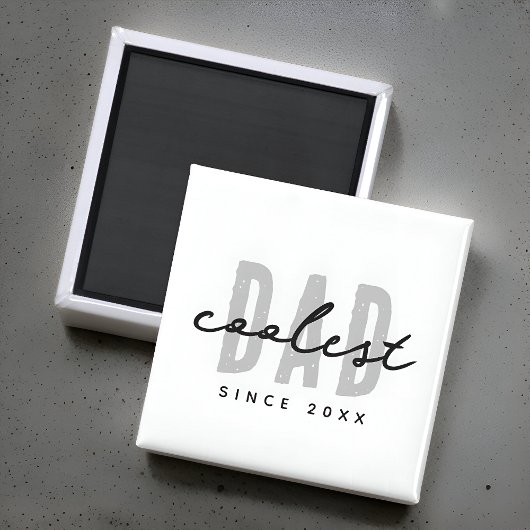 Coolste papa sinds 20XX moderne eenvoudige preppy Magneet