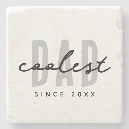 Coolste papa sinds 20XX moderne eenvoudige preppy Stenen Onderzetter (Voorkant)
