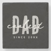Coolste papa sinds 20XX moderne eenvoudige preppy Stenen Onderzetter (Voorkant)