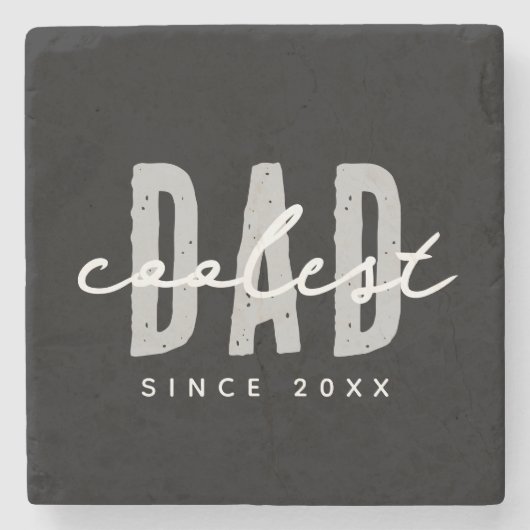 Coolste papa sinds 20XX moderne eenvoudige preppy Stenen Onderzetter (Voorkant)