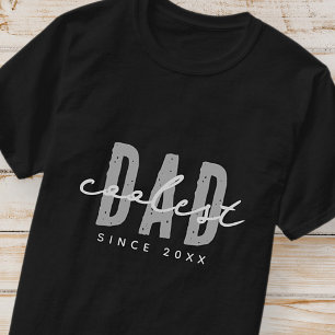 Coolste papa sinds 20XX moderne eenvoudige preppy T-shirt