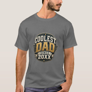 Coolste Papa Sinds 20XX Retro Vintage Typografie T-shirt