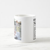 Coolste papa vaders dag grappige voeding feiten koffiemok (Center)