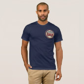 Coolste Papa Vintage Crest T-shirt (Voorkant volledig)
