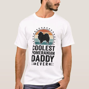 Coolste Pomeranian Papa Vintage Hond Papa T-shirt_ T-shirt
