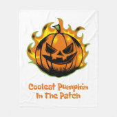 Coolste pompoen in de patch grappige halloween Man Fleece Deken (Voorkant)